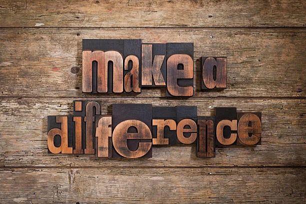 Make a difference — letterpress wooden type